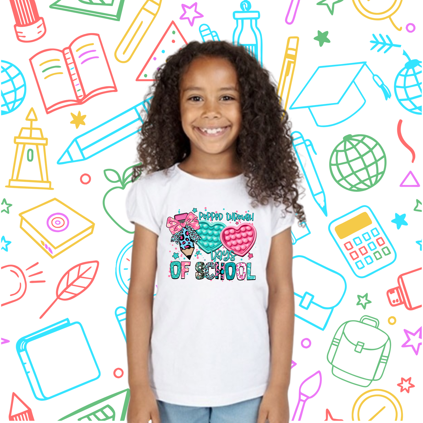 Popped 100 Days of School Tshirt