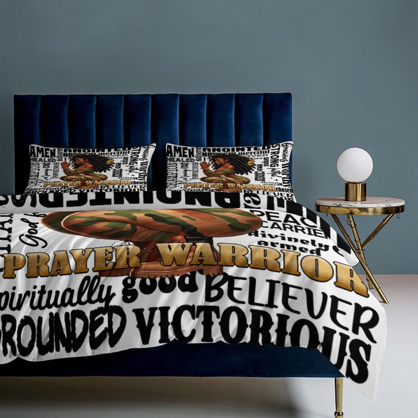 Prayer Warrior 3 Piece Bedding Set