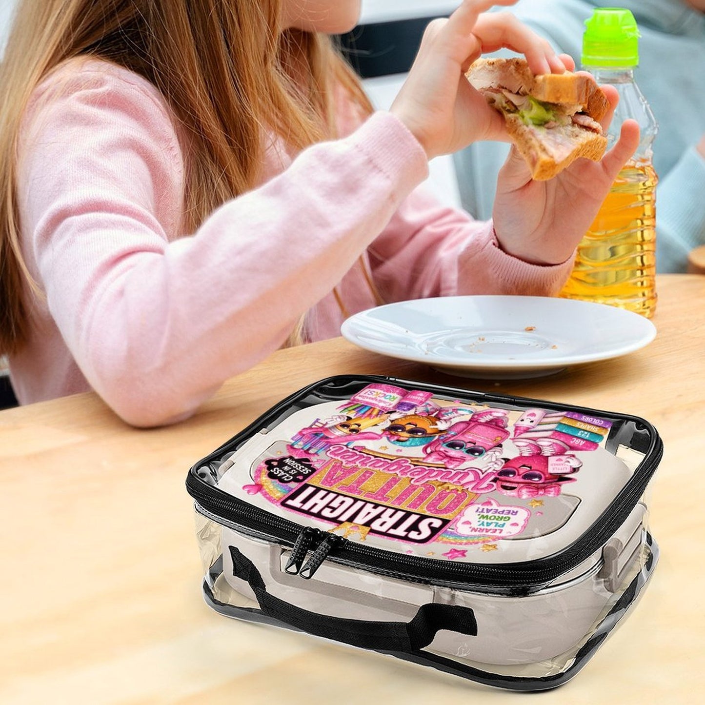 Straight Outta Kindergarten 3-Piece Clear Backpack Set