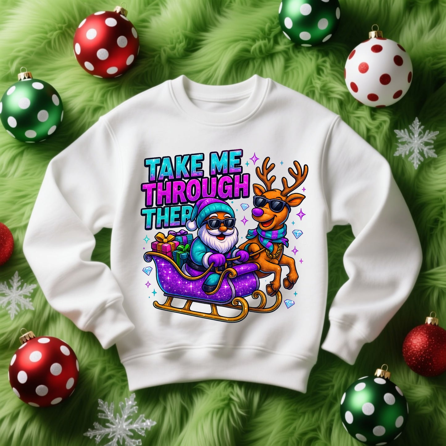 Take Me Through There Santa Holiday Shirt