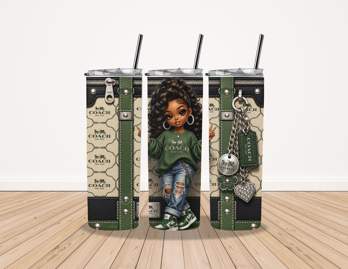 Coach Inspired Fashion Doll 20 Oz. Tumbler