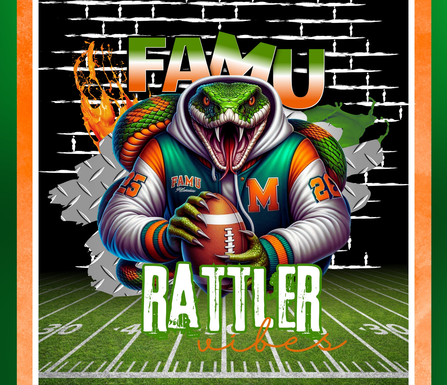 HBCU FAMU Rattler Inspired 20 Oz. Tumbler