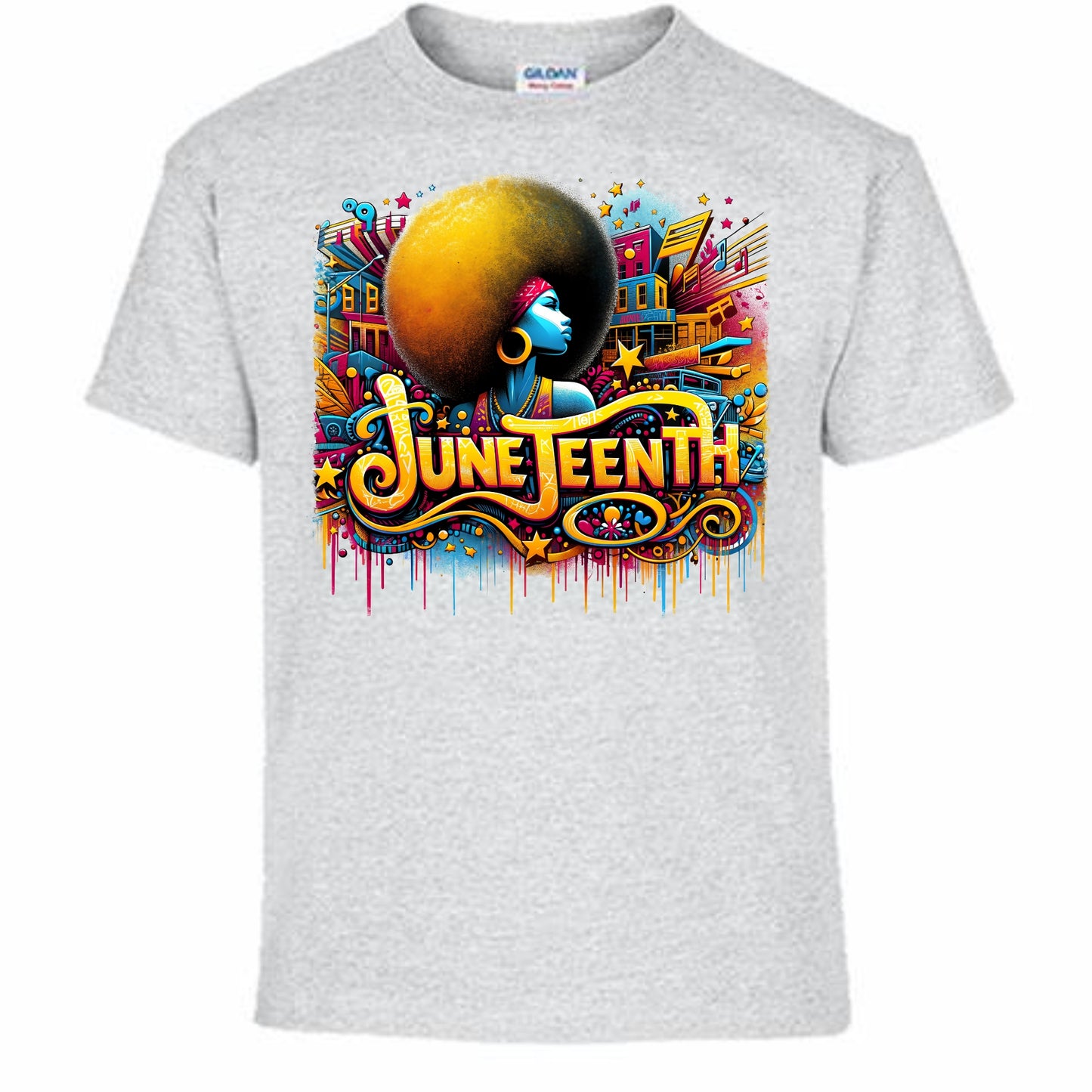 Juneteenth Afro Girl Tshirt