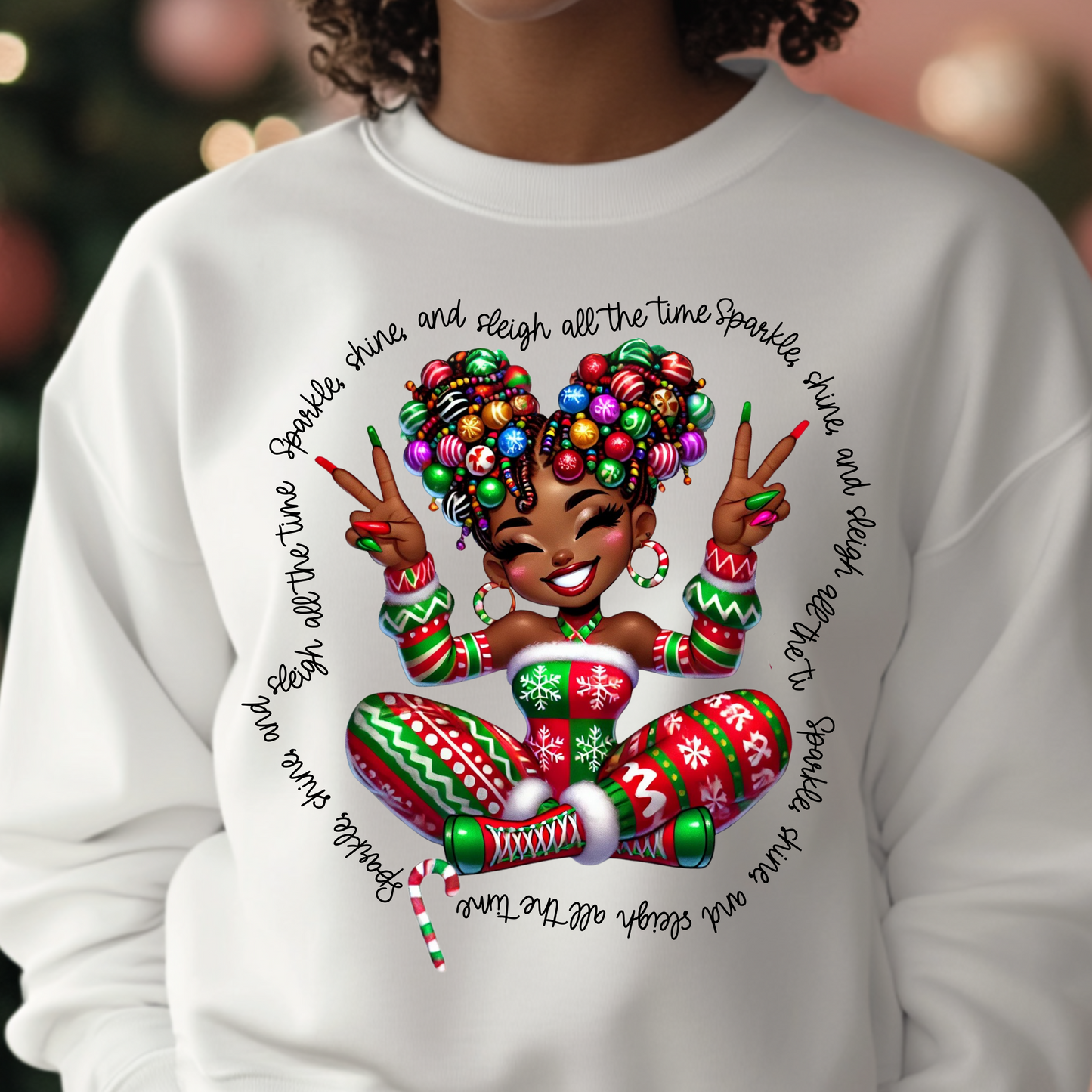 Sparkle Sleigh Holiday Girl Shirt