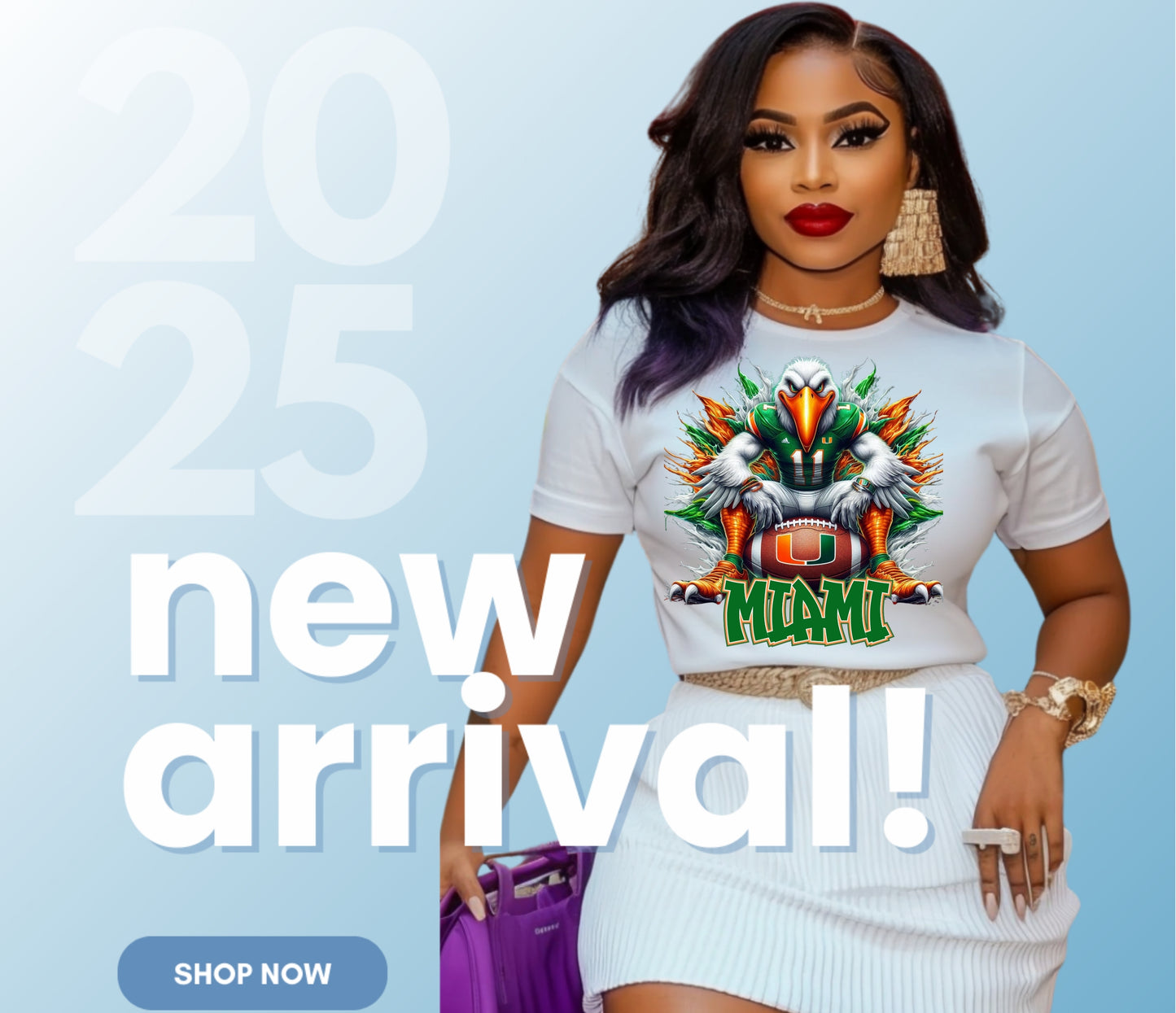 M. Hurricane Football Fan TShirt