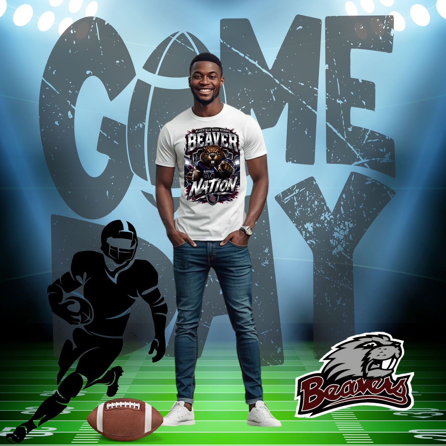 BHS Beaver Nation Football Fan Tshirt