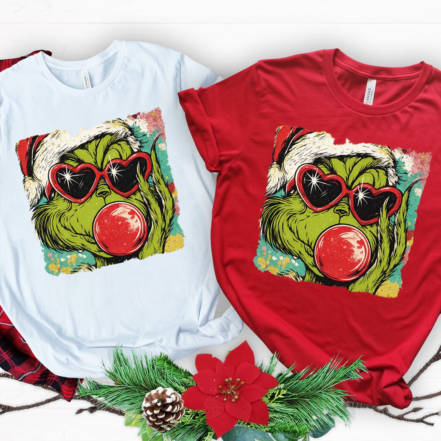 Mean Green Festive Bubble Gum Character Shirt