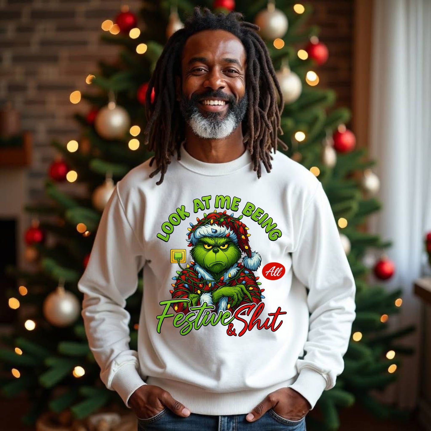 Festive Green Mean Guy Holiday Shirt
