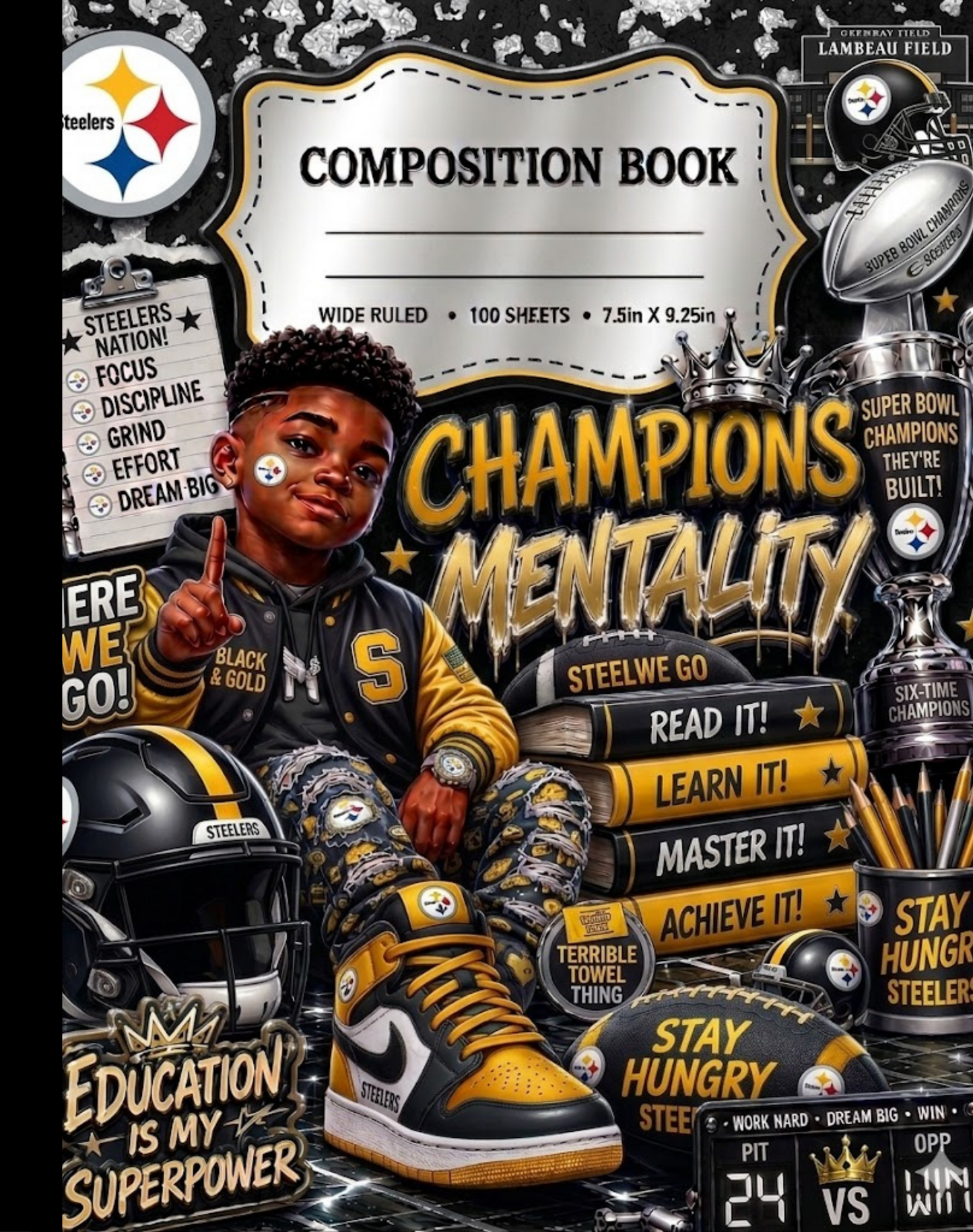 Football Inspired Composition Book