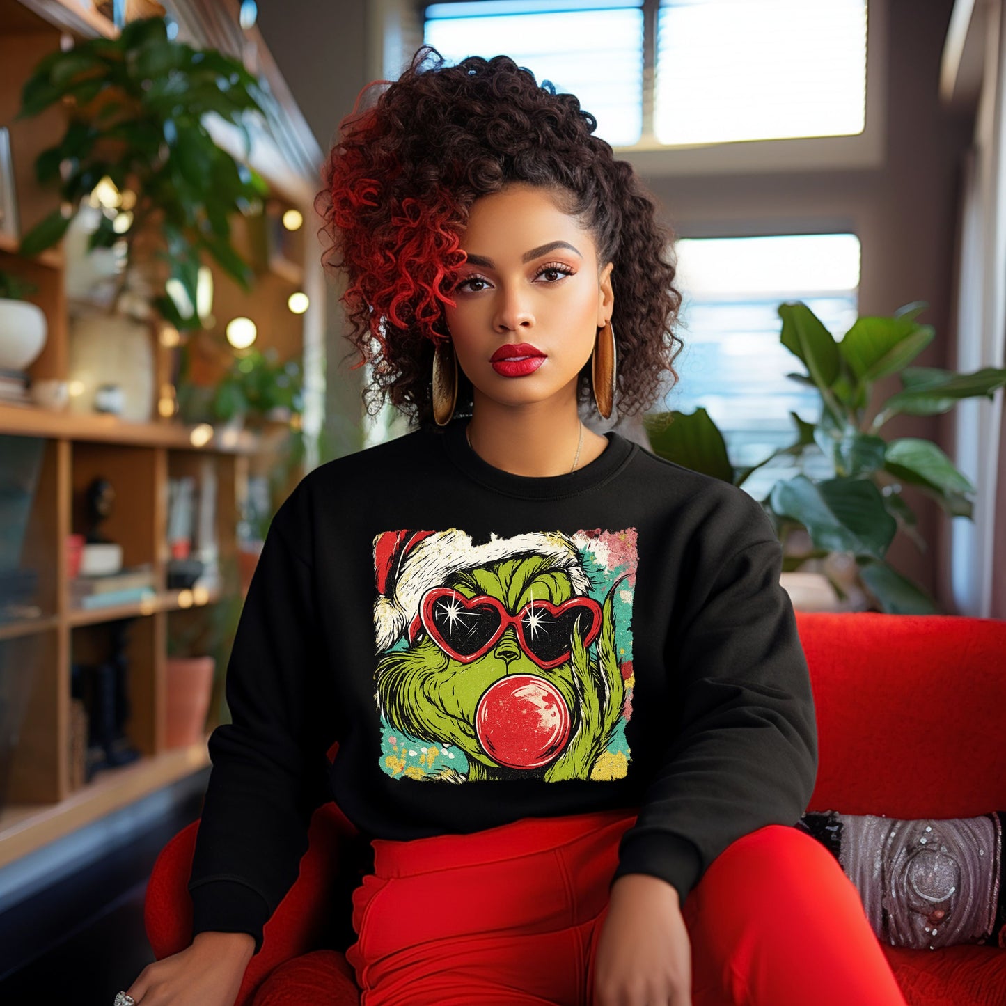 Mean Green Festive Bubble Gum Character Shirt