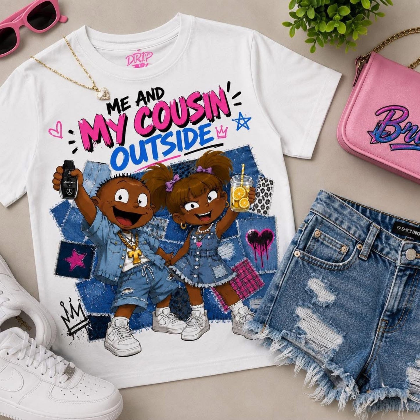 Rugrats Inspired Me and My Cousin Outside Tshirt