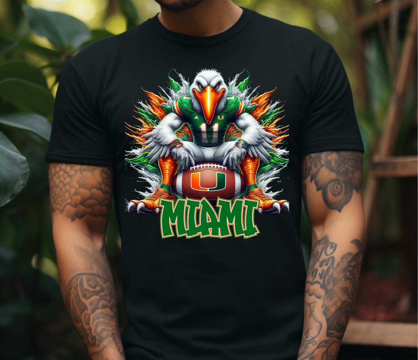 M. Hurricane Football Fan TShirt