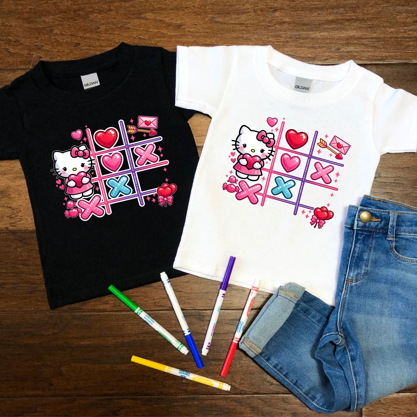 Kitty Valentine's Tic Tac Toe Shirt