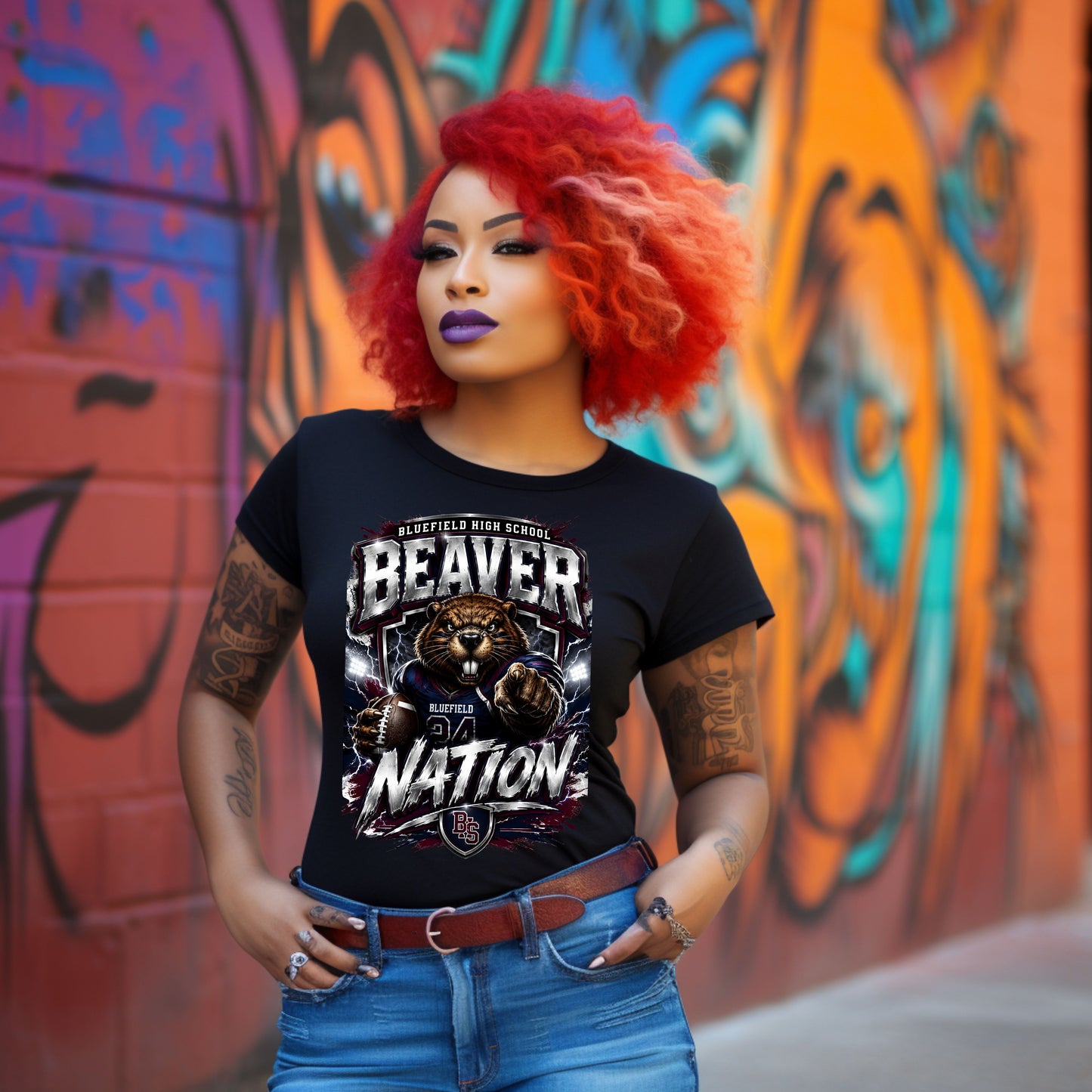 BHS Beaver Nation Football Fan Tshirt