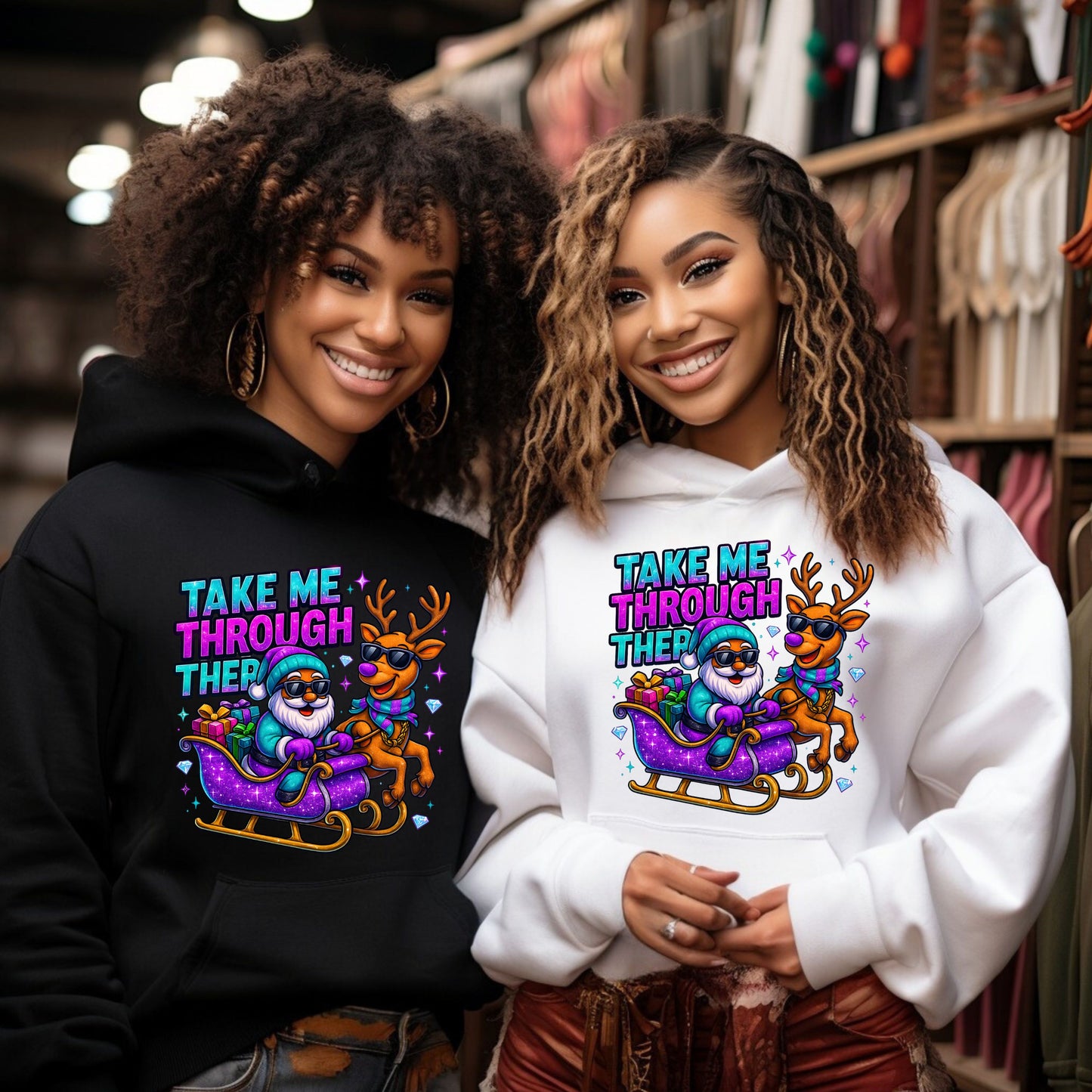 Take Me Through There Santa Holiday Shirt