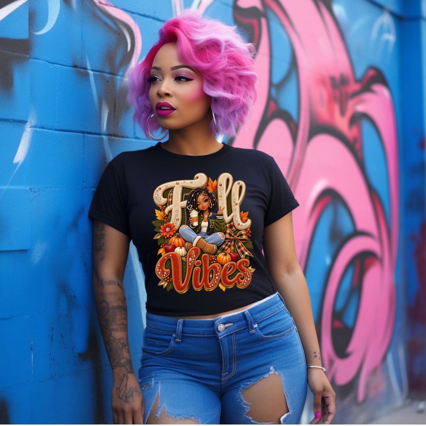 Fall Vibes Girl TShirt