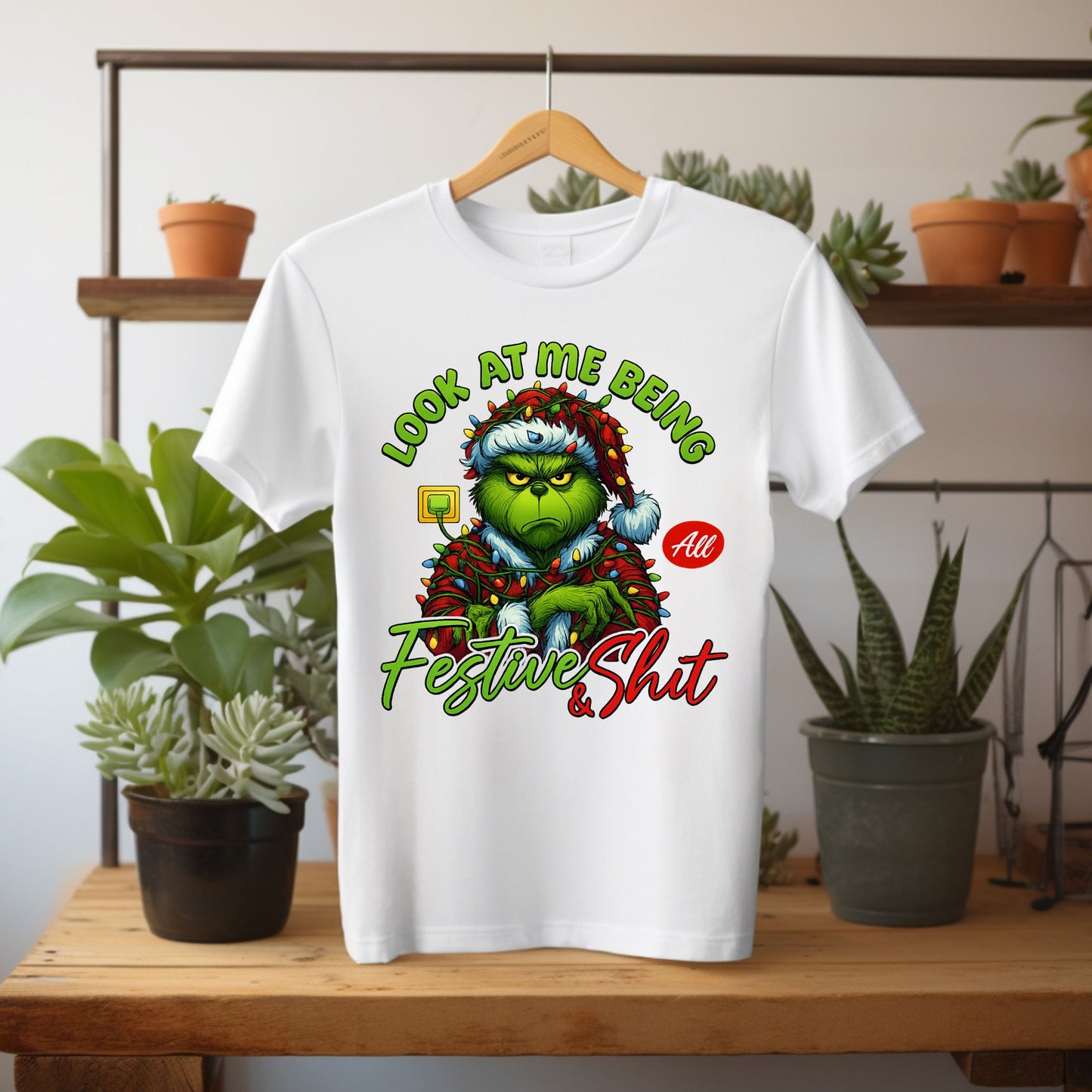 Festive Green Mean Guy Holiday Shirt