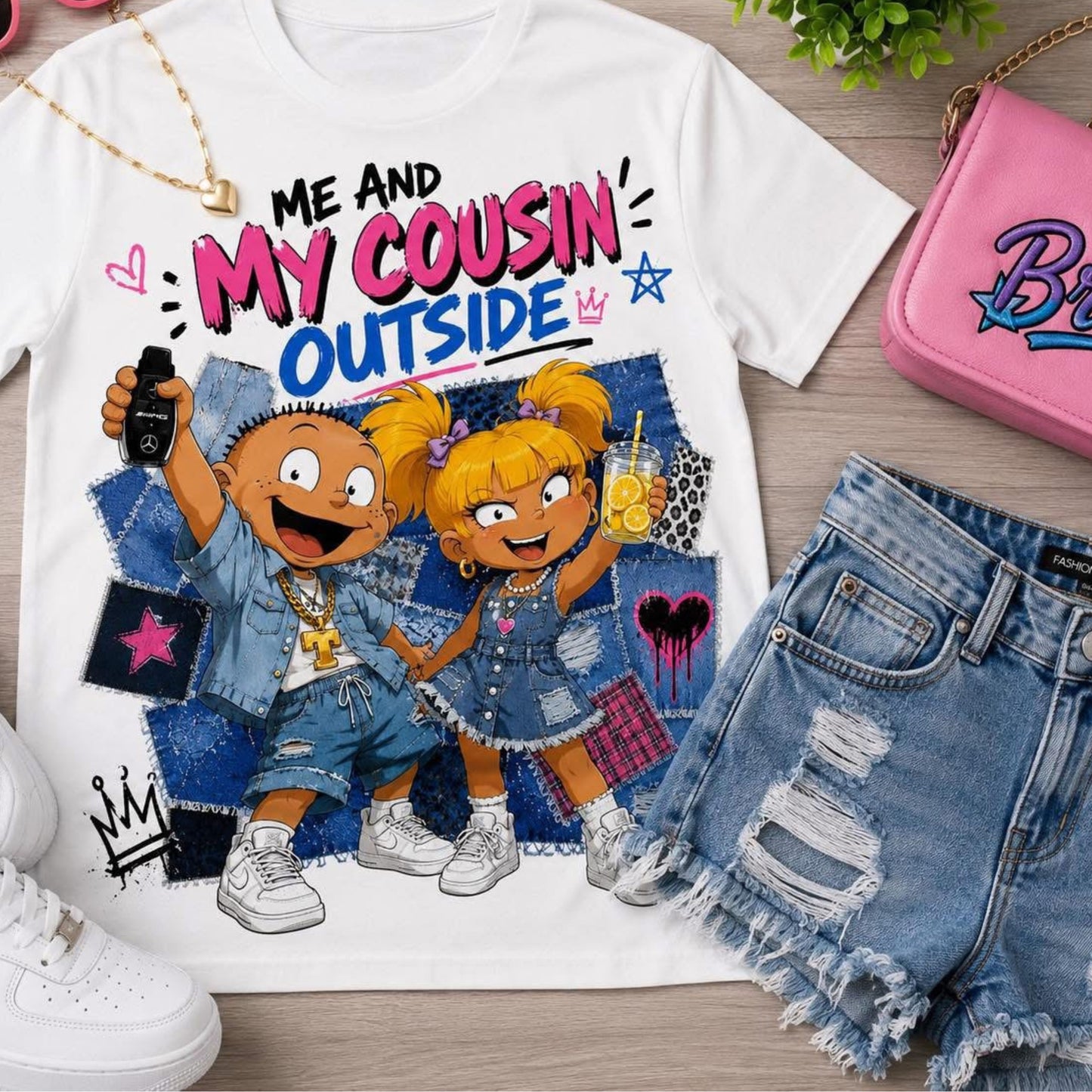 Rugrats Inspired Me and My Cousin Outside Tshirt