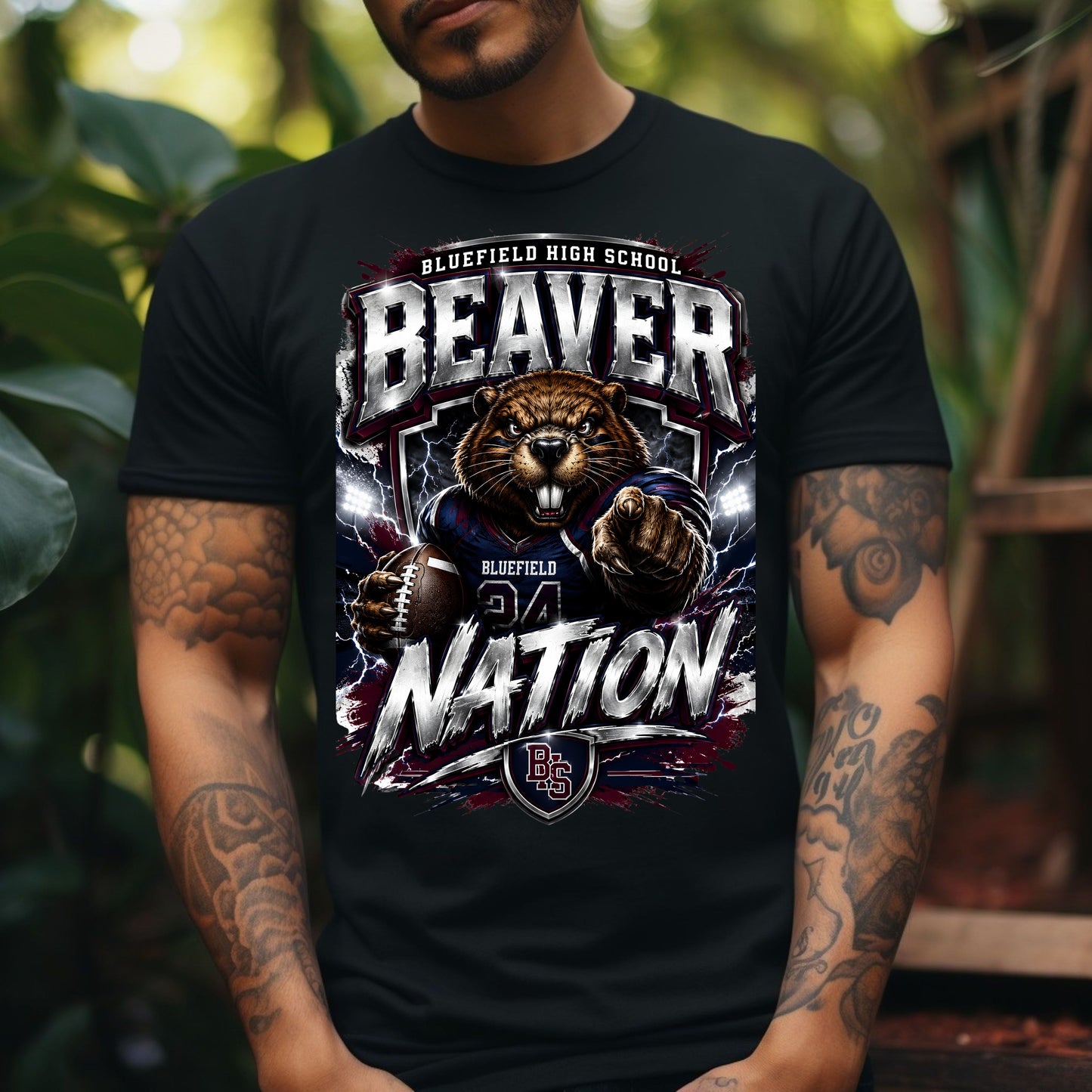 BHS Beaver Nation Football Fan Tshirt