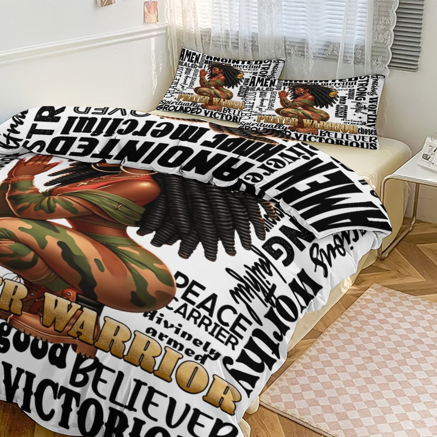 Prayer Warrior 3 Piece Bedding Set