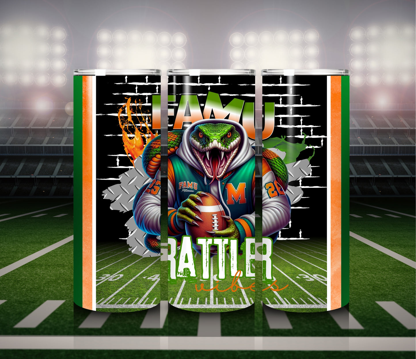 HBCU FAMU Rattler Inspired 20 Oz. Tumbler