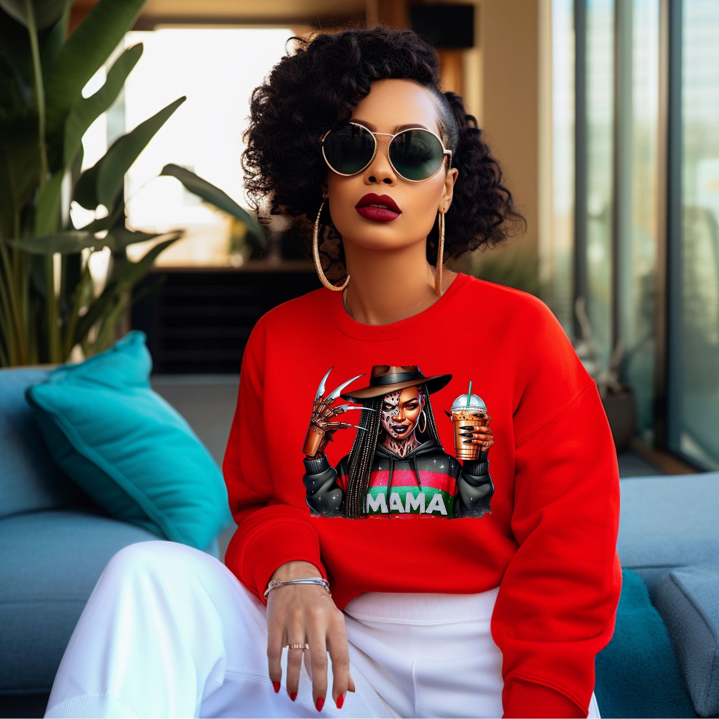 Horror Mama Shirt-African American