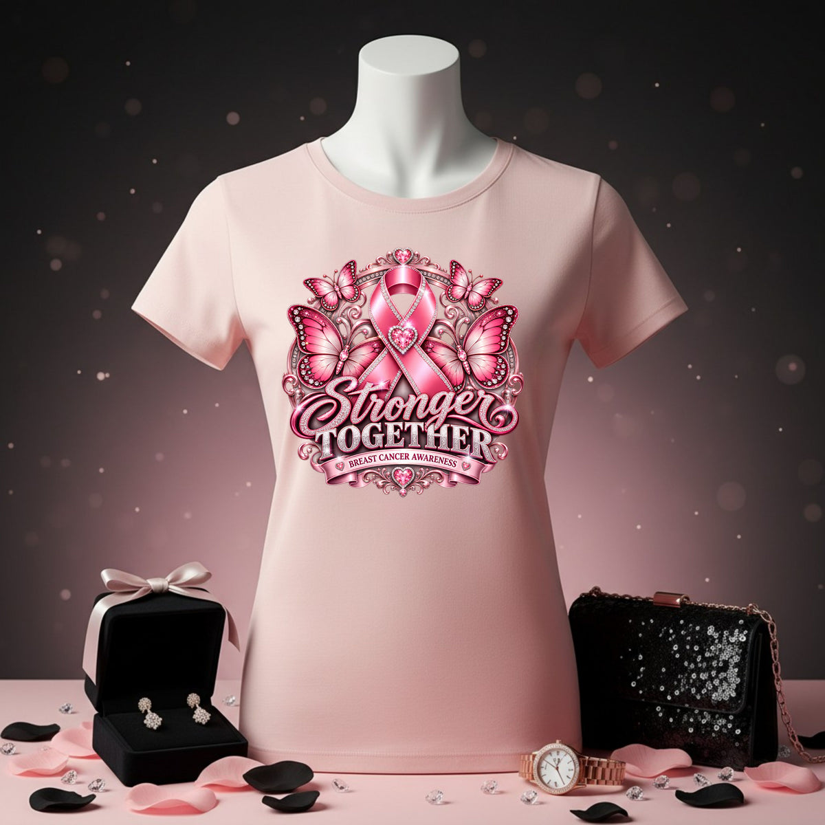 Stronger Together Breast Cancer Awareness Shirt