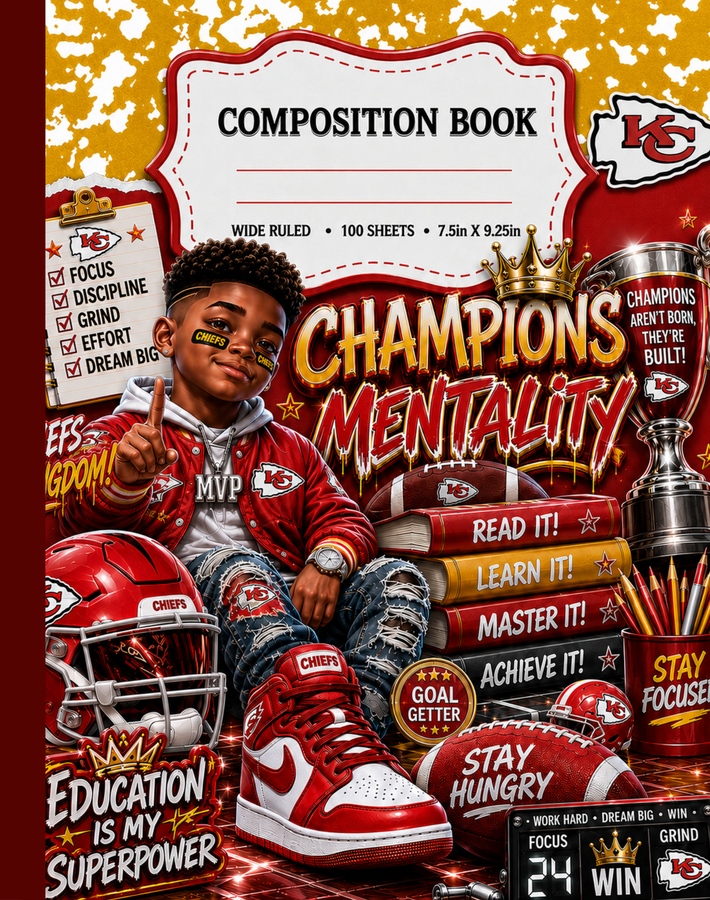 Football Inspired Composition Book