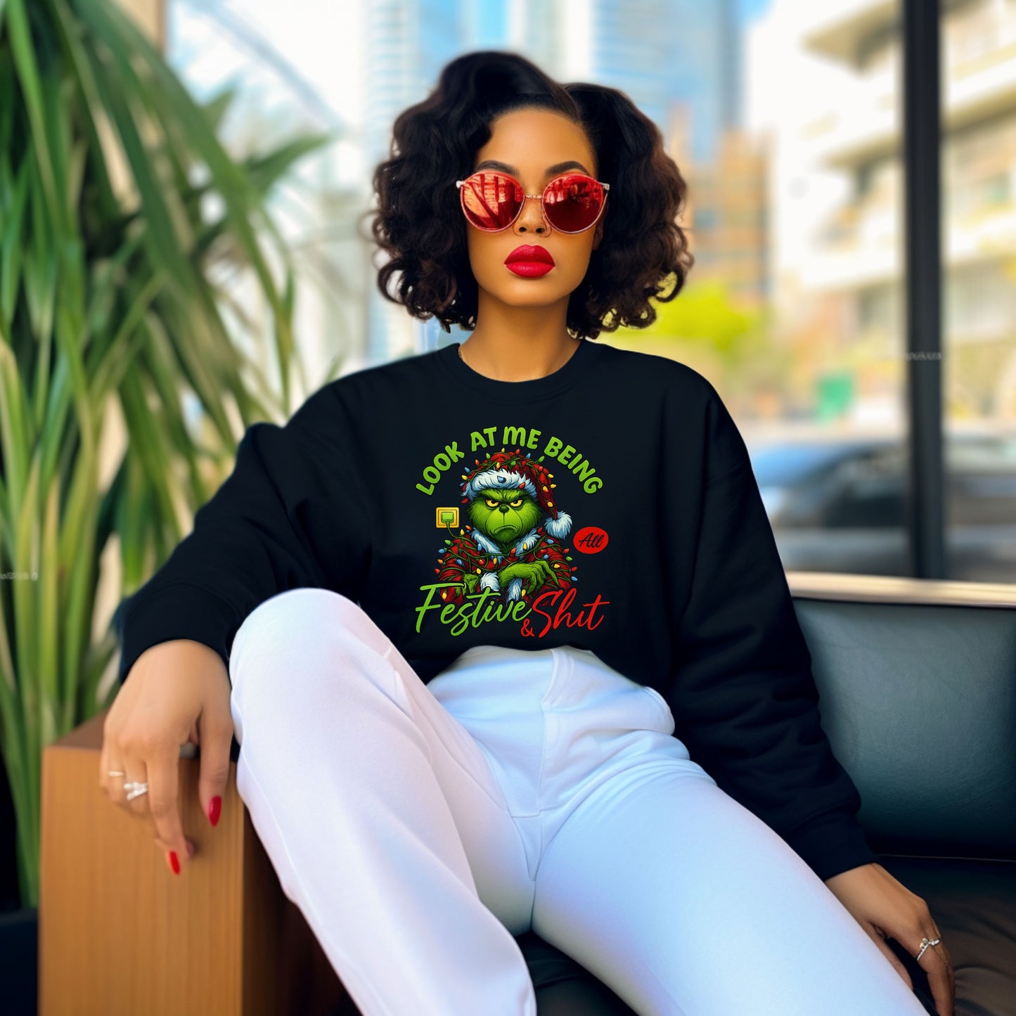 Festive Green Mean Guy Holiday Shirt