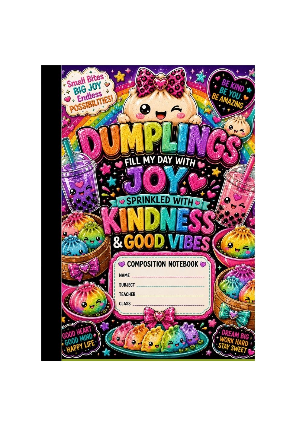 Dumplings Inspired Set of 3 School Composition Notebooks
