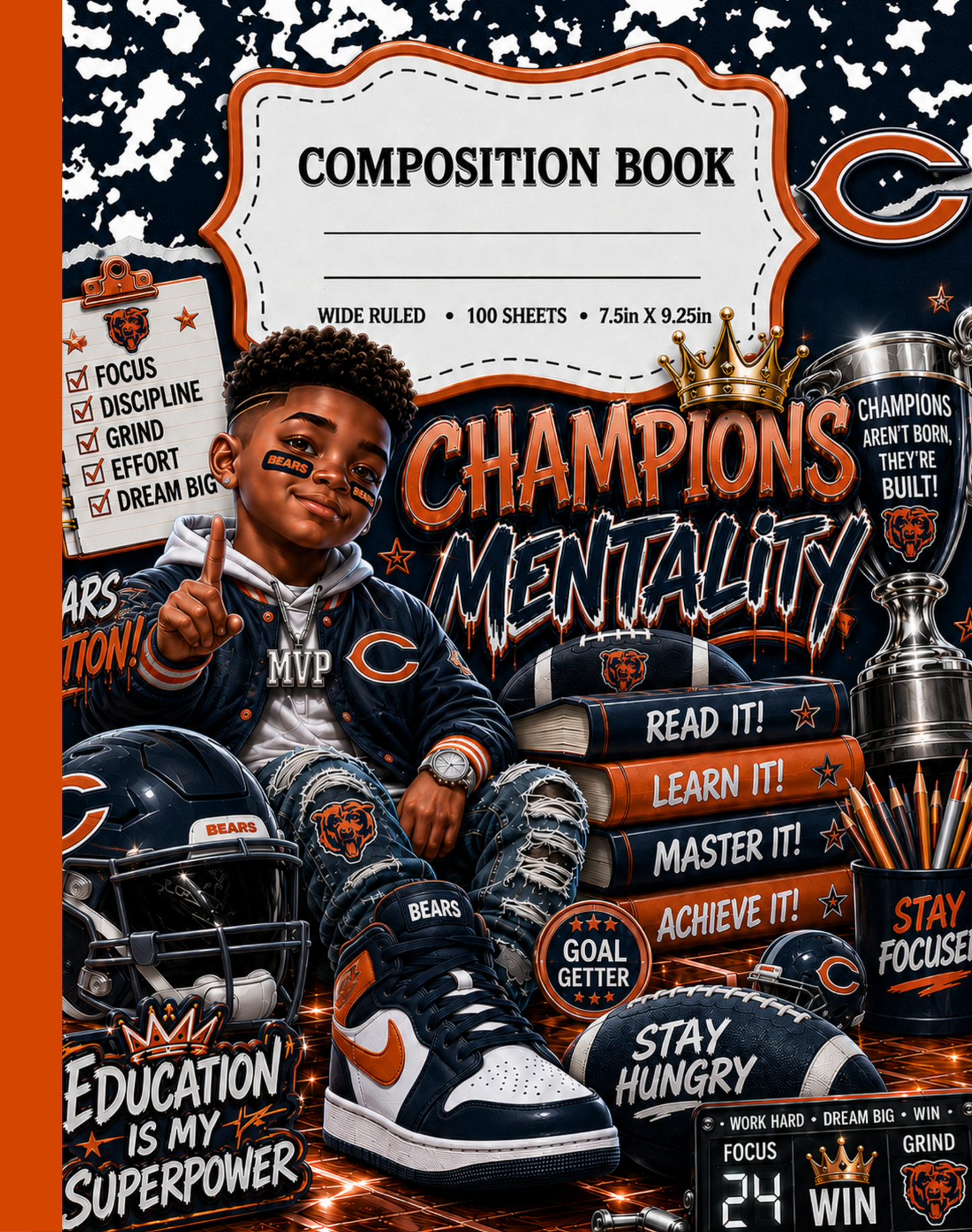 Football Inspired Composition Book