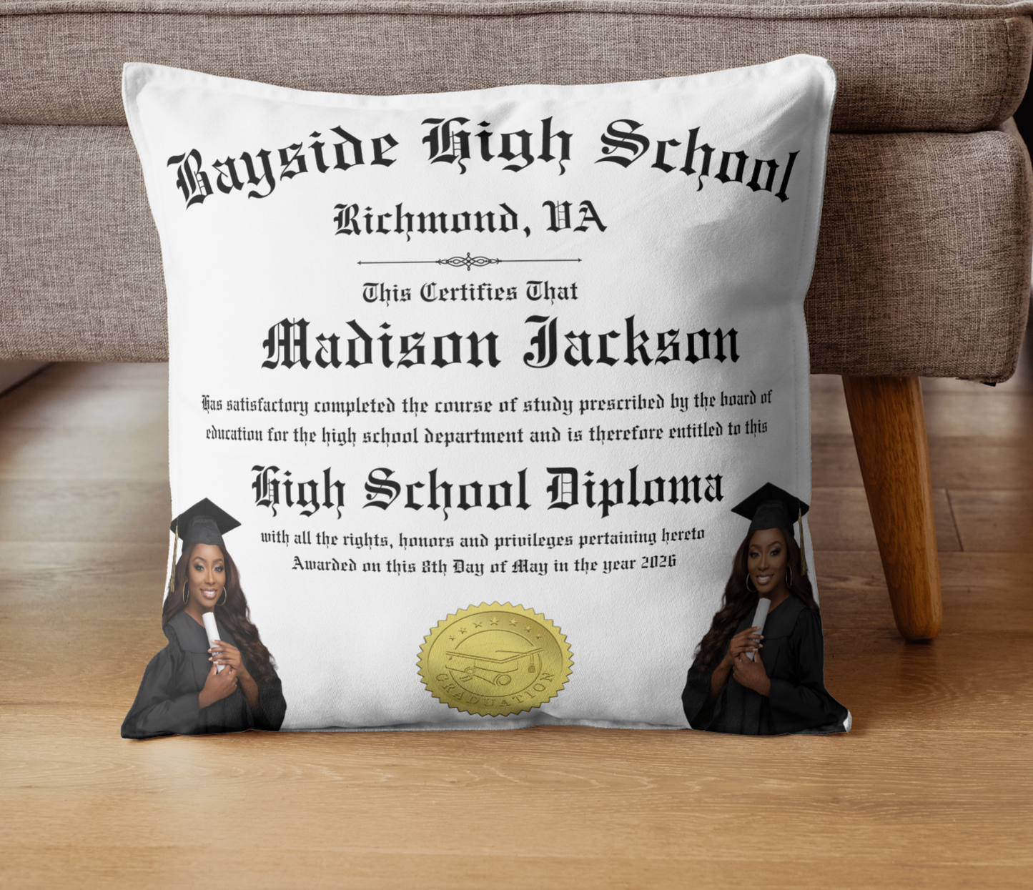 2026 Custom Grad Pillow