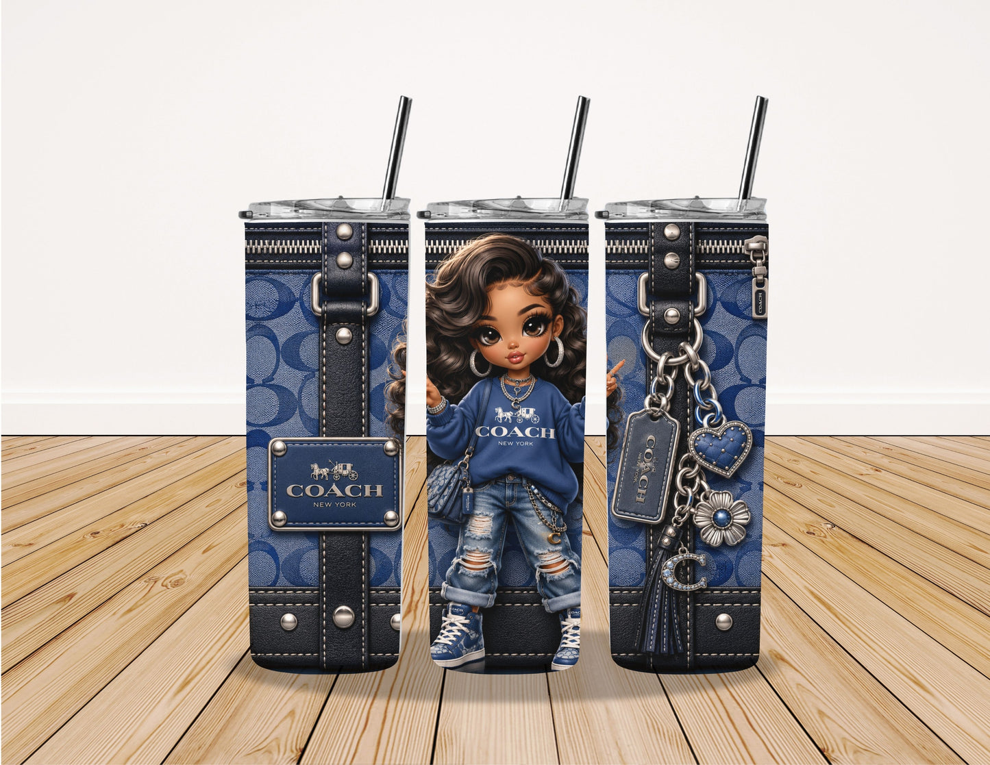 Coach Inspired Fashion Doll 20 Oz. Tumbler