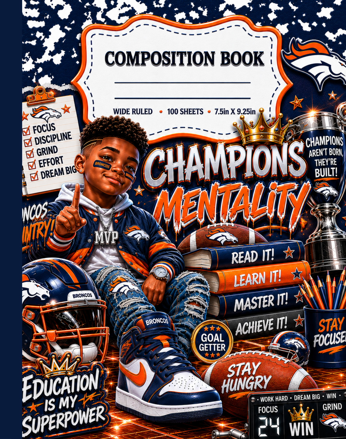 Football Inspired Composition Book