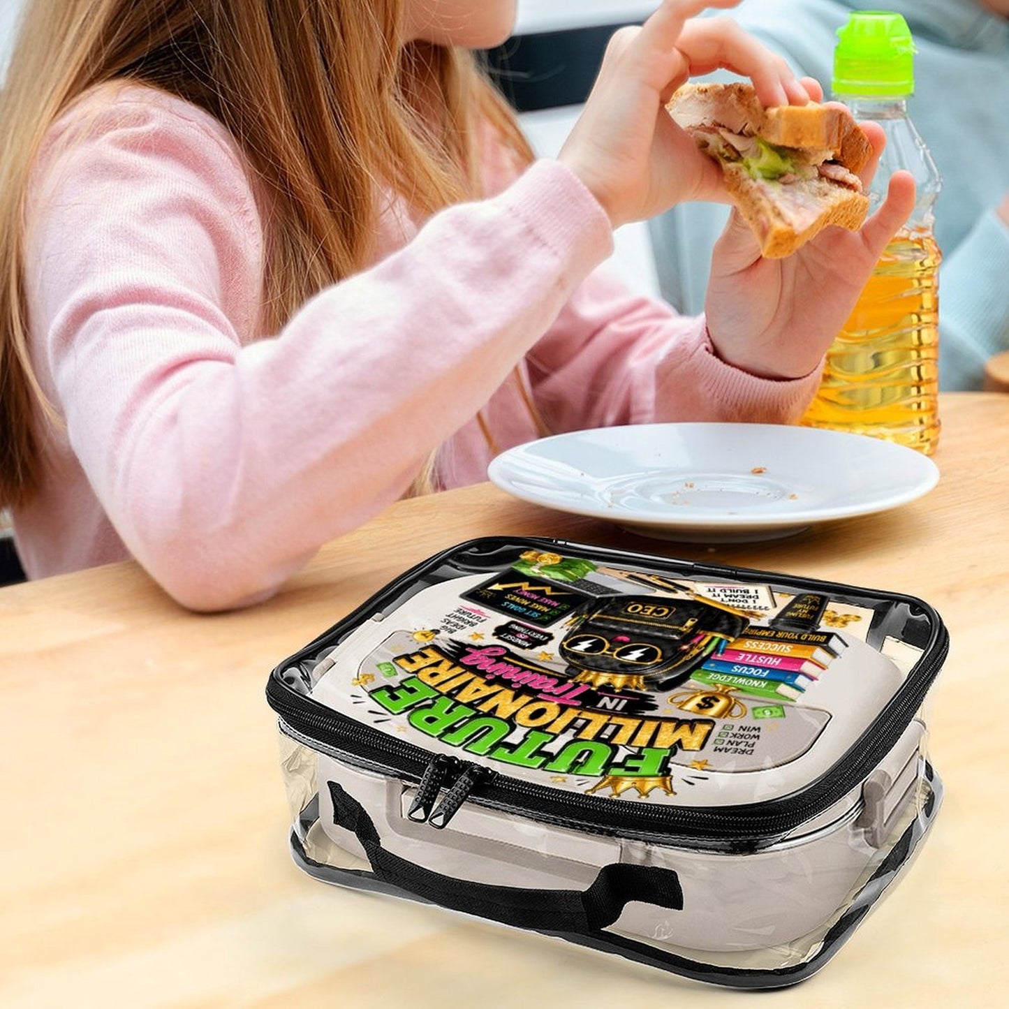 Future Millionaire in Training 3-Piece Clear Backpack Set