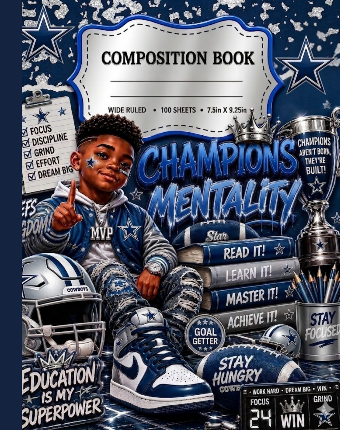 Football Inspired Composition Book