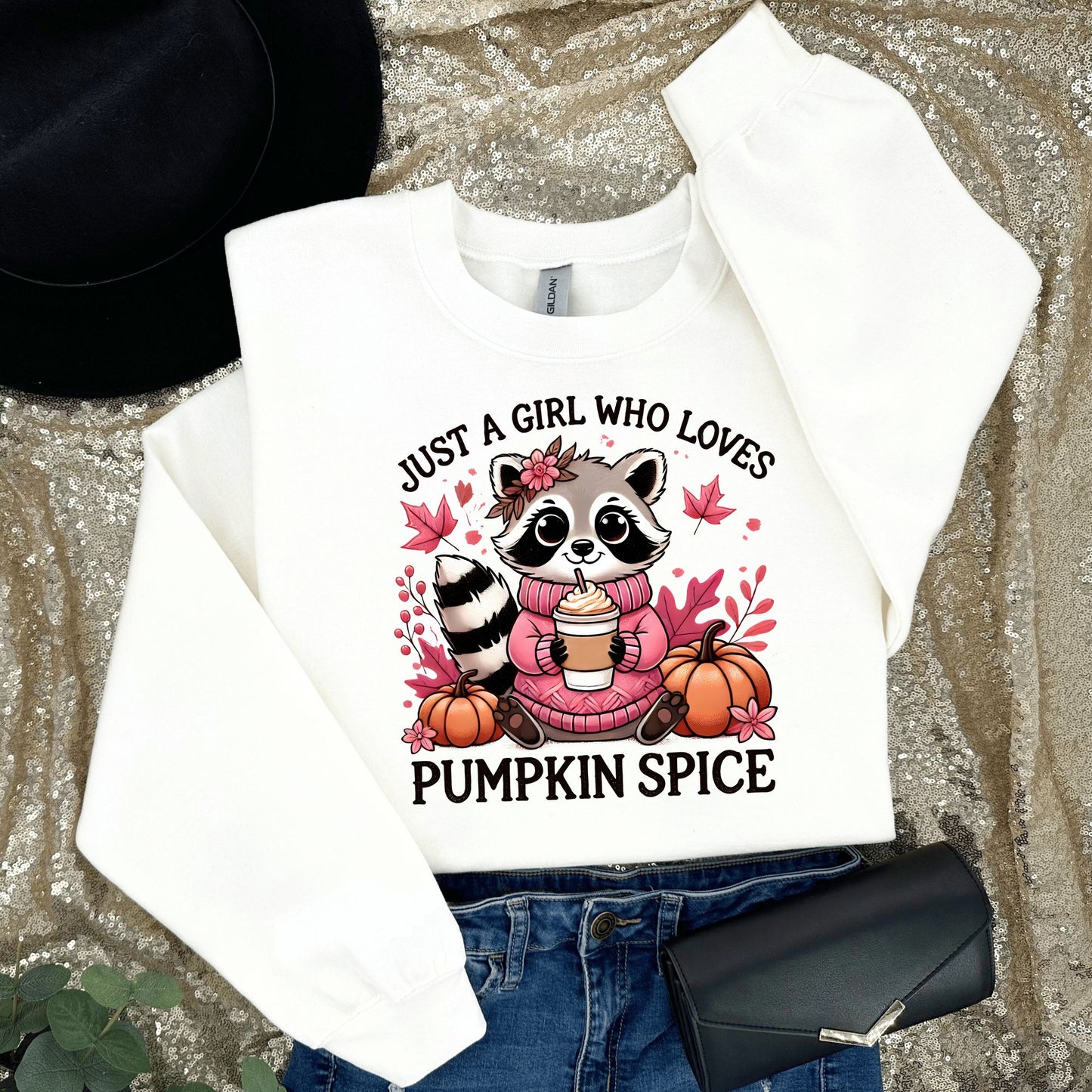 Raccoon Cutie Pumpkin Spice Girl Shirt