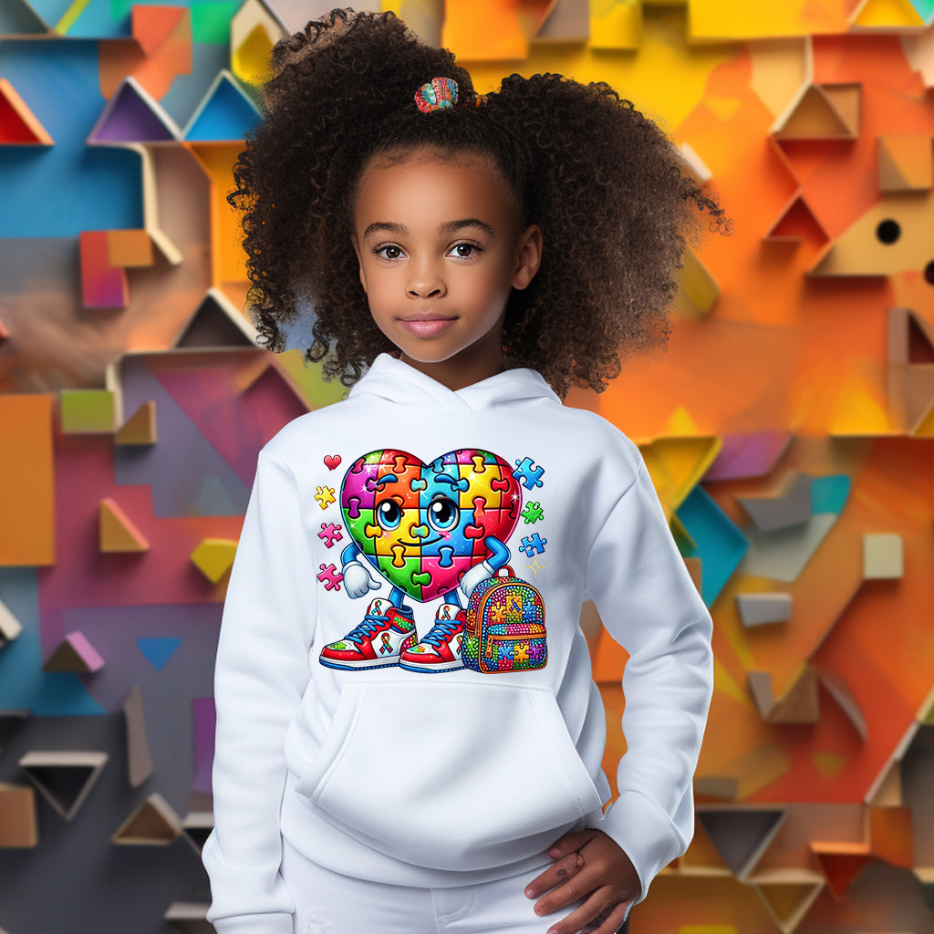 Autism Awareness Heart Puzzle Kids Shirt