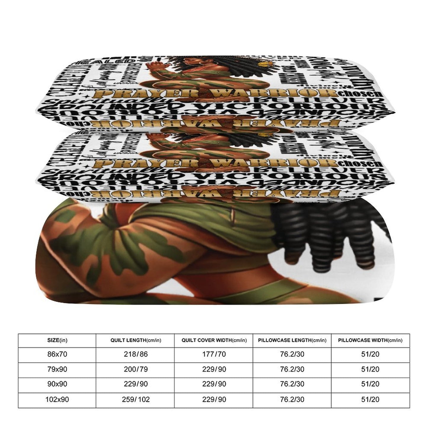 Prayer Warrior 3 Piece Bedding Set