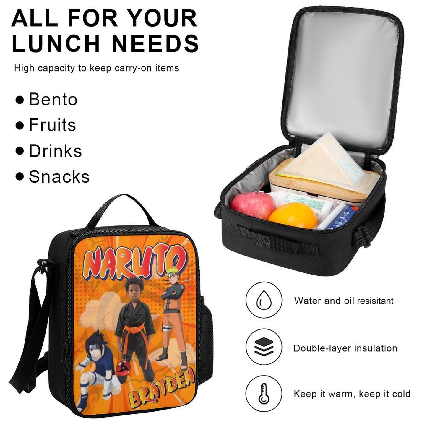 Anime Naruto Inspired Character Backpack Bundle